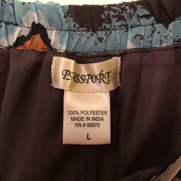 Passport Fall Autumn Aztec Print High Low Skirt L - Picture 5 of 5